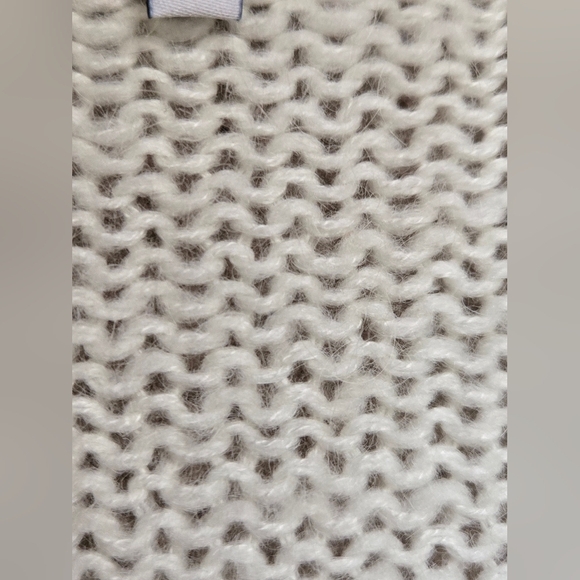 CEZELE "ROCK" Cream Wool Blend Knit Realxed Fit V Neck Sweater. Size Medium - Picture 10 of 14